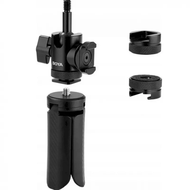BOYA Desktop Stand 01 1/4 colio mikrofono ir fotoaparato trikojis - juodas