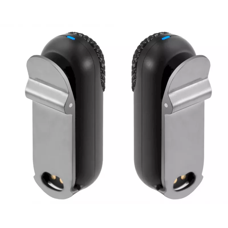 BOYA Magic-02 belaidžiai mikrofonai ausinės 2.4GHz USB-C/Lightning/3.5mm juoda