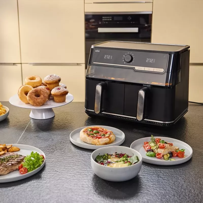 Braun Air Fryer TD5073IBK - 5,5 l skaitmeninis oro gruzdintuvas, 1700 W, juodos spalvos