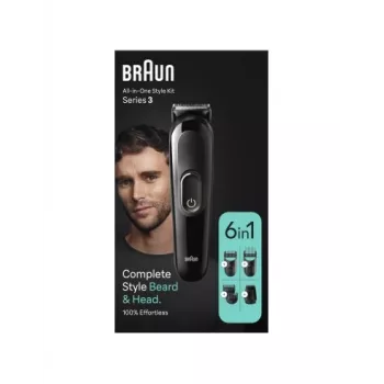 Braun MGK 3420 viskas viename daugiafunkcis kirpimo aparatas 6 viename rinkinys veidui, plaukams, nosiai ir ausims