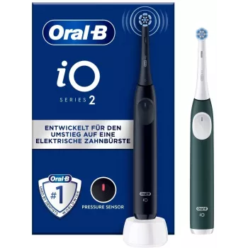 Braun Oral-B iO Series 2 Duo Electric Toothbrush Night Black & Forest Green