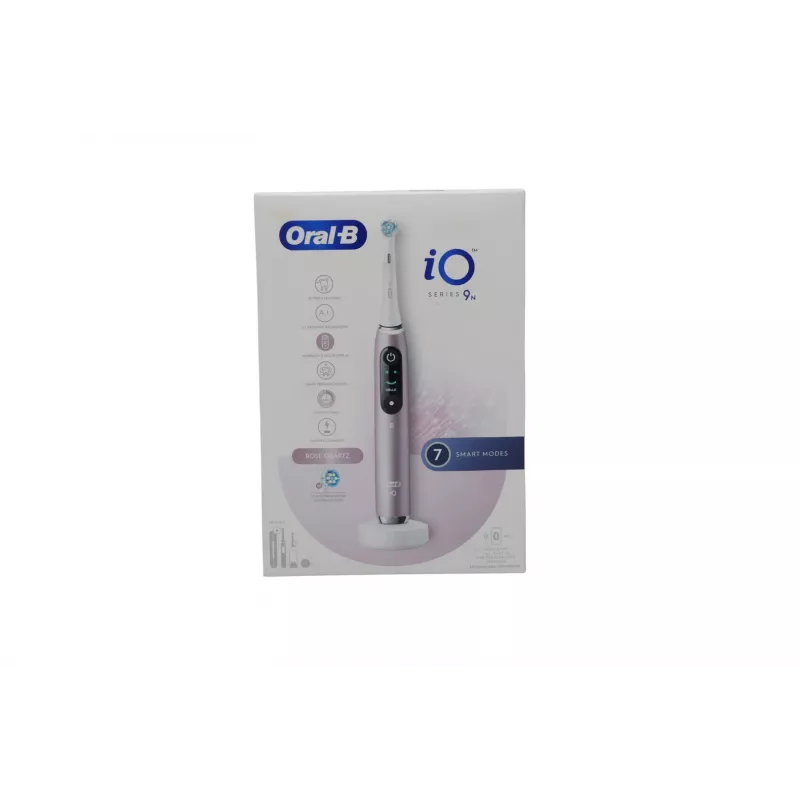 Braun Oral-B iO Series 9N elektrinis dantų šepetėlis su priedais, Rose Quartz