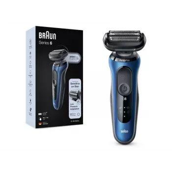 Braun Series 61 - B1000s elektrinis skustuvas šlapiam ir sausam skutimuisi, mėlynas