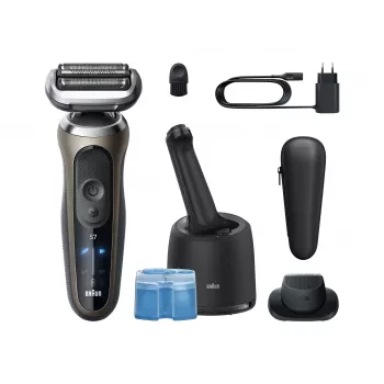 Braun Series 7 72-C7200cc elektrinis skustuvas su SensoFlex ir SmartCare Center, rudas