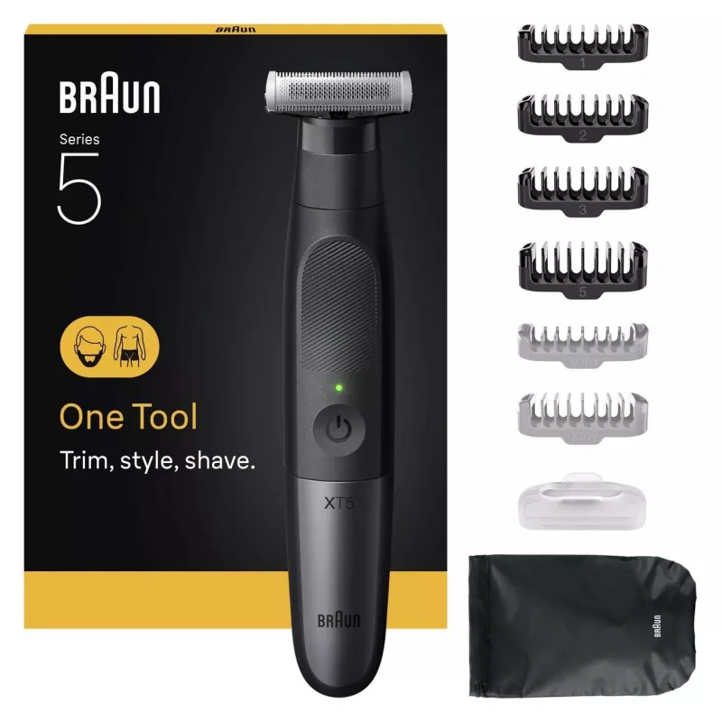 Braun Series X XT5200 hibridinis trimeris ir skutimosi aparatas juodas