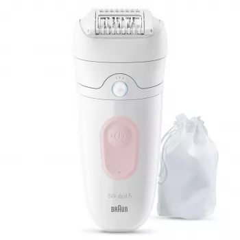 Braun Silk-epil 5 SE5-011 Epiliatorius Baltas/Rožinis
