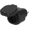 BRENNENSTUHL Connect WiFi Smart Plug WA 3600 XS03 Outdoor, Black, Voice Control, Timer, App