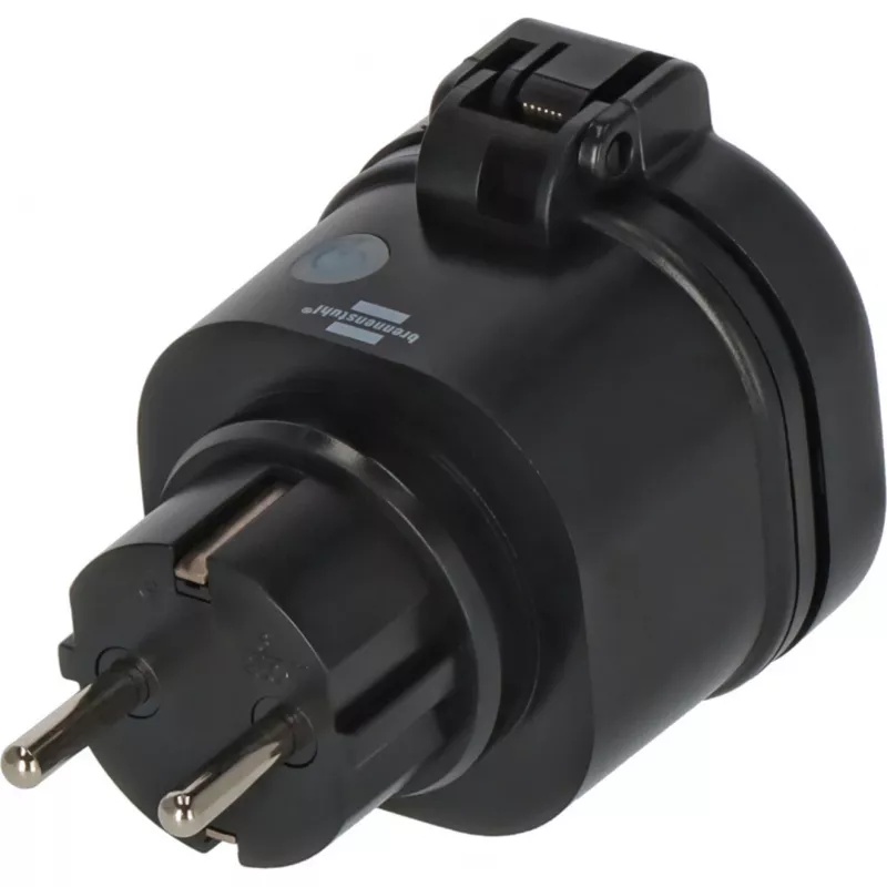 BRENNENSTUHL Connect WiFi Smart Plug WA 3600 XS03 Outdoor, Black, Voice Control, Timer, App