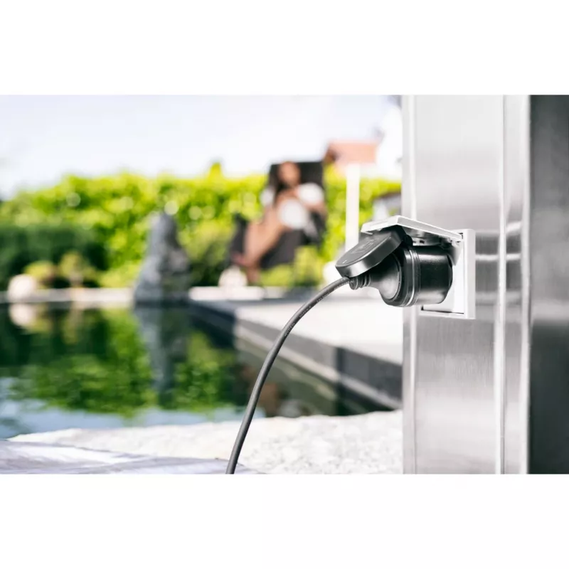 BRENNENSTUHL Connect WiFi Smart Plug WA 3600 XS03 Outdoor, Black, Voice Control, Timer, App