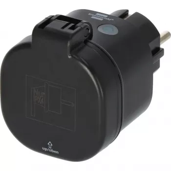 BRENNENSTUHL Connect WiFi Smart Plug WA 3600 XS03 Outdoor, Black, Voice Control, Timer, App