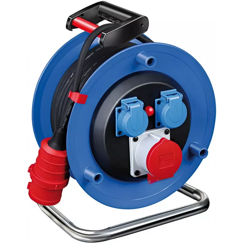 Brennenstuhl Garant CEE 1 kabelio ritė H07RN-F 5G2.5 20m 3 CEE lizdai IP44 juoda 400V 16A 1237990