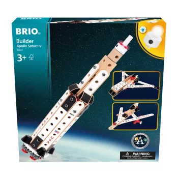 BRIO Builder NASA Apollo Saturn V konstravimo rinkinys, 34 dalys, nuo 3 metų