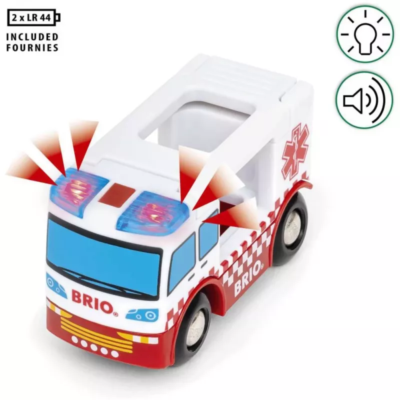 BRIO World gelbėjimo greitosios pagalbos žaislinė mašina