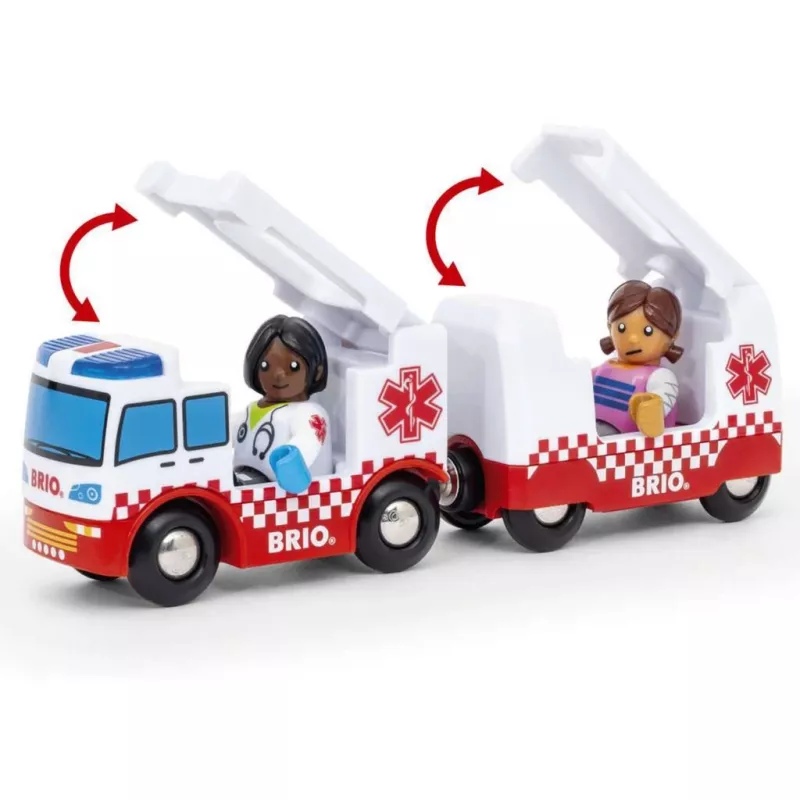 BRIO World gelbėjimo greitosios pagalbos žaislinė mašina