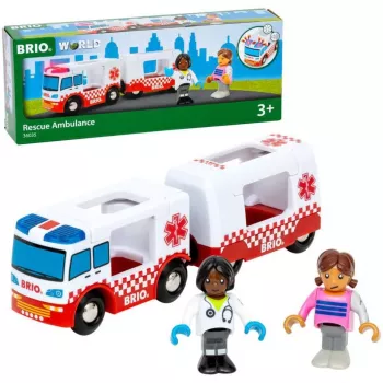 BRIO World gelbėjimo greitosios pagalbos žaislinė mašina