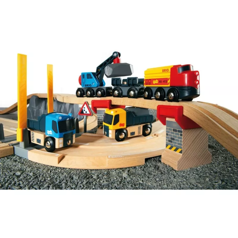 BRIO World Roads & Rails akmens pakrovimo rinkinys