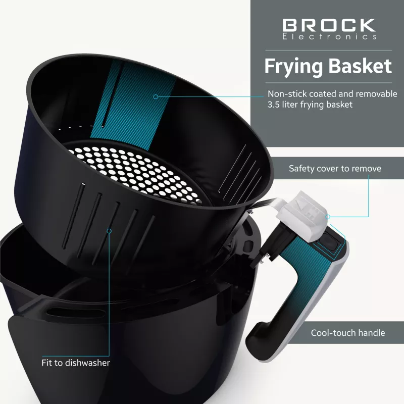 Brock AFD 3502 BK karšto oro gruzdintuvė 3,5L 1200W juoda