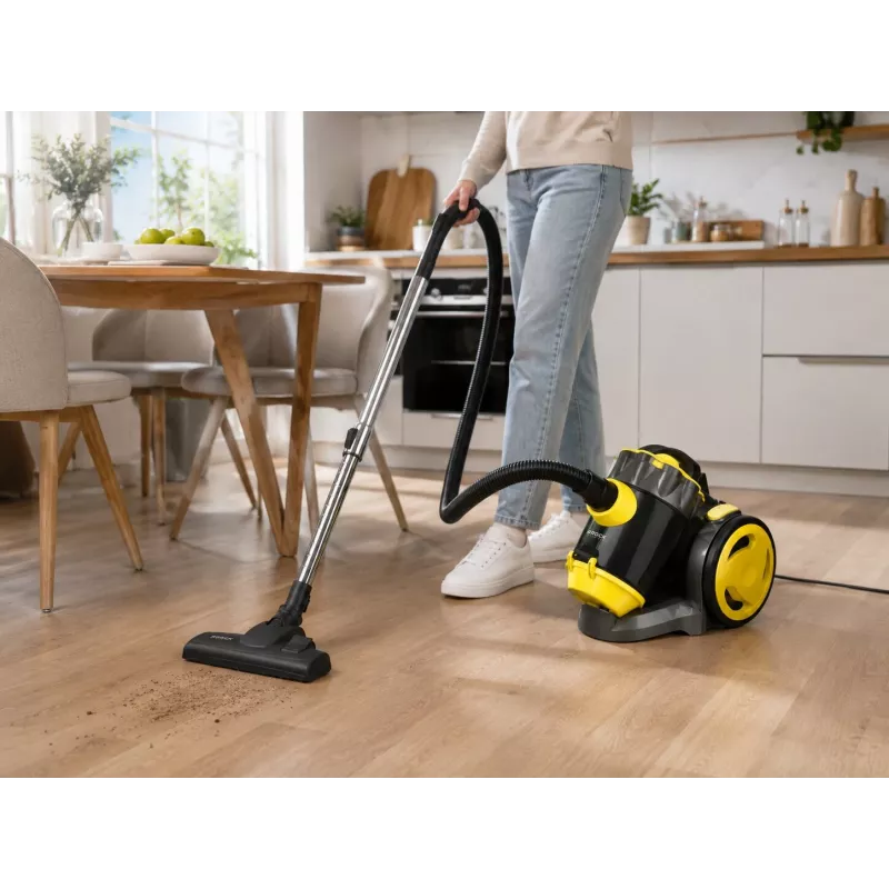 Brock BVC 8056 YT Cyclone be maišelio dulkių siurblys 800W juodas/geltonas