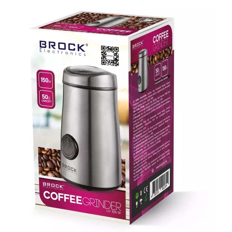 Brock CG 1050 SS kavos malūnėlis 150W, plieninis