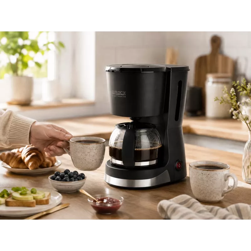 Brock CM 1501 SS lašelinė kavos virimo aparatas 1,5L 915-1080W juodas