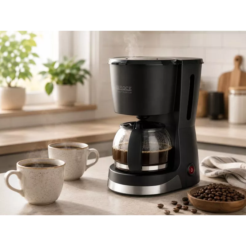 Brock CM 1501 SS lašelinė kavos virimo aparatas 1,5L 915-1080W juodas