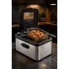 Brock DF 3001 SS gruzdintuvė 3,2L 2200W juoda/plieninė