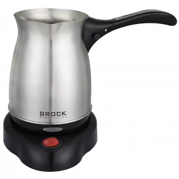 Brock ECP 105 elektrinis turkiškos kavos virimo aparatas, 300 ml, 800 W, juodas ir nerūdijančio plieno, 4 puodeliams, belaidis su 360° pagrindu