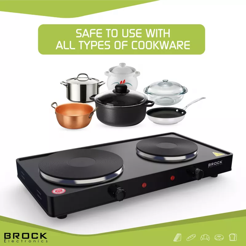 Brock EP 200 BK elektrinis virdulys - 1,7 l, 2200 W, dvigubos sienelės, šalto paviršiaus, juodos spalvos