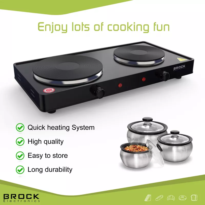 Brock EP 200 BK elektrinis virdulys - 1,7 l, 2200 W, dvigubos sienelės, šalto paviršiaus, juodos spalvos