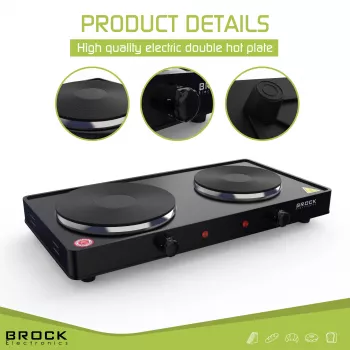 Brock EP 200 BK elektrinis virdulys - 1,7 l, 2200 W, dvigubos sienelės, šalto paviršiaus, juodos spalvos