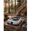 Brock GS 001 W vienos degiklio dujinė viryklė, 1,5 kW, rankinis uždegimas, emaliuotas plienas, balta