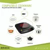 Brock HPI 3001 BK 1500W Viena elektrinė kaitlentė su ketaus plokšte ir reguliuojamu termostatu, juoda