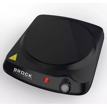 Brock HPI 3001 BK 1500W Viena elektrinė kaitlentė su ketaus plokšte ir reguliuojamu termostatu, juoda