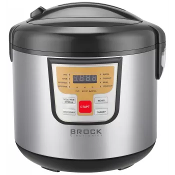 Brock MC 1000 daugiafunkcis puodas, 5L, 900W, 10-in-1, LED ekranas, juoda/sidabrinė