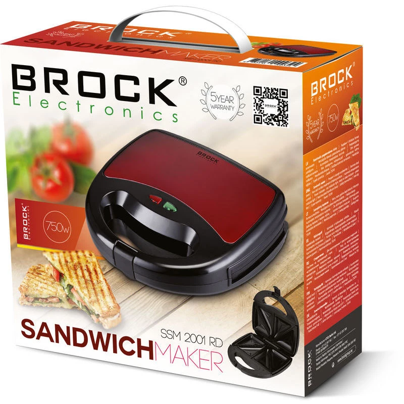 Brock SSM 2001 RD sumuštinių skrudintuvas 750W raudonas