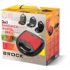 Brock SSM 2003 RD 3-in-1 sumuštinių keptuvė, vaflių keptuvė ir grilis, 750 W, juoda/raudona