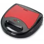Brock SSM 2003 RD 3-in-1 sumuštinių keptuvė, vaflių keptuvė ir grilis, 750 W, juoda/raudona