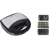 Brock SSM 2004 SS 3-in-1 sumuštinių, vaflių ir riešutėlių keptuvas, 750W, juodas/plieninis