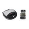 Brock SSM 2004 SS 3-in-1 sumuštinių, vaflių ir riešutėlių keptuvas, 750W, juodas/plieninis