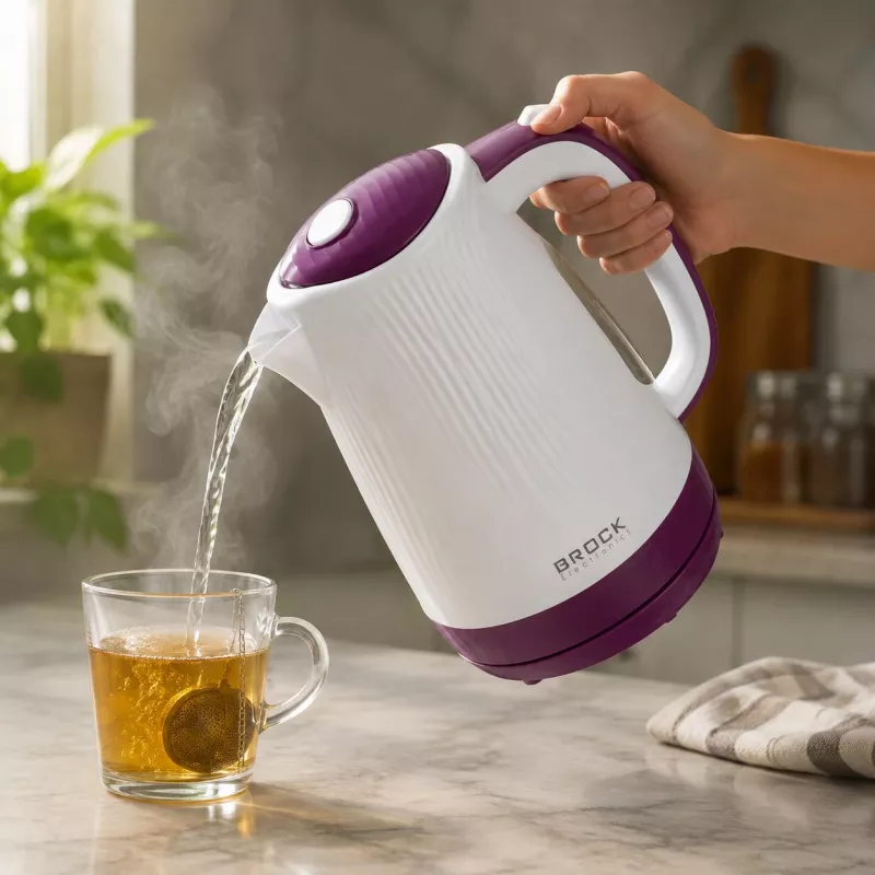 Brock WK 08 PR elektrinis virdulys 1,7L 2000W baltas/violetinis