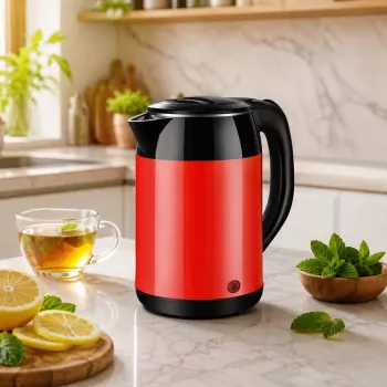 Brock WK 5522 RD elektrinis virdulys 1,8L 1500W juodas/raudonas su 360° pagrindu