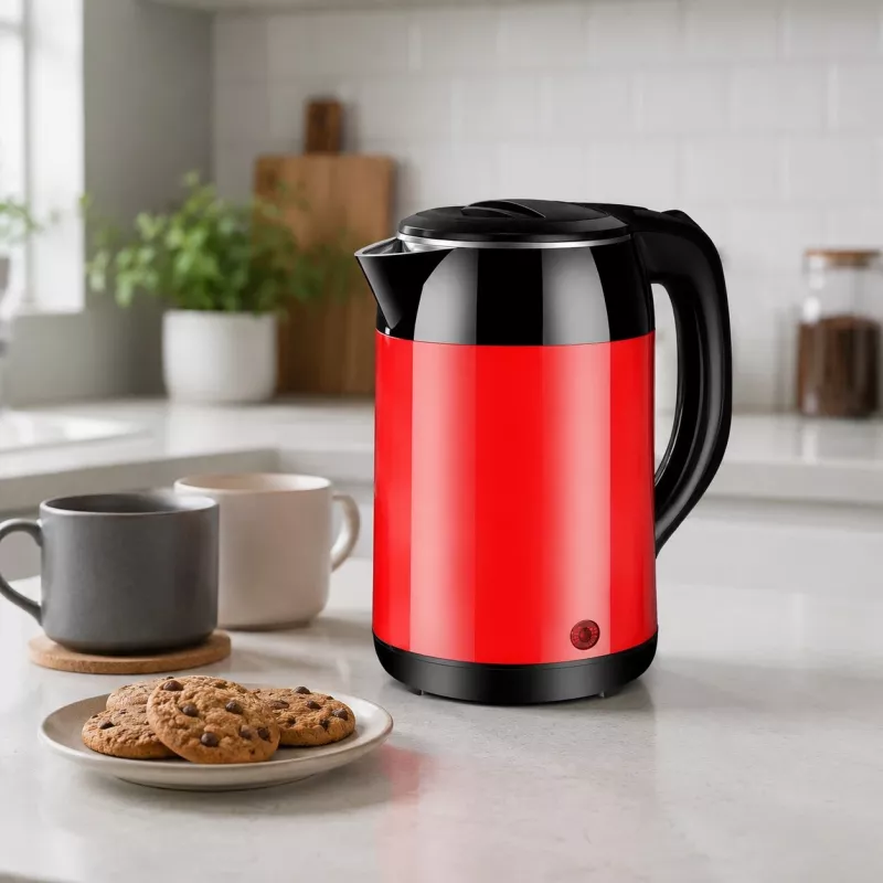 Brock WK 5522 RD elektrinis virdulys 1,8L 1500W juodas/raudonas su 360° pagrindu