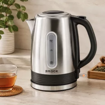 Brock WK 9903 SS elektrinis virdulys 1,7L 2200W juodas/nerūdijančio plieno su 360° pagrindu