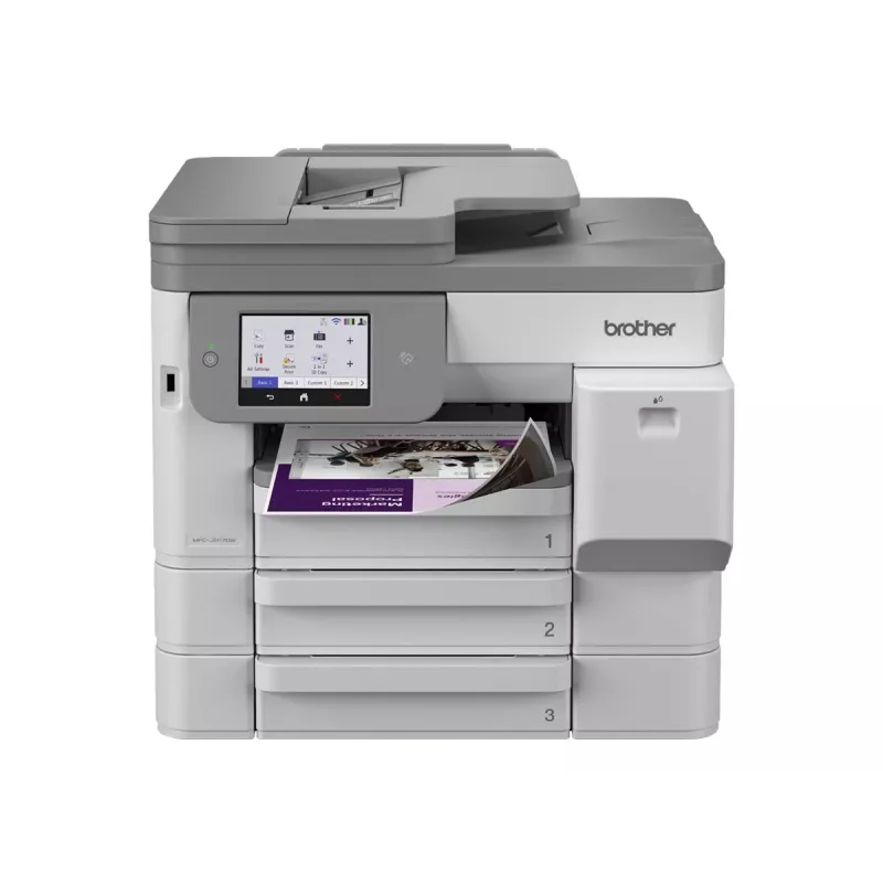 Brother MFC-J5117DW A3 spalvotas rašalinis daugiafunkcis spausdintuvas su spausdinimo, kopijavimo, skenavimo, faksu, dvipusiu spausdinimu, Wi-Fi, Ethernet, USB, 250 lapų padėklu, 50 lapų ADF, jutikliniu ekranu, baltas