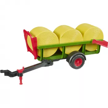 BRUDER Round Bale Collector su 3 apvaliais šieno rulonais