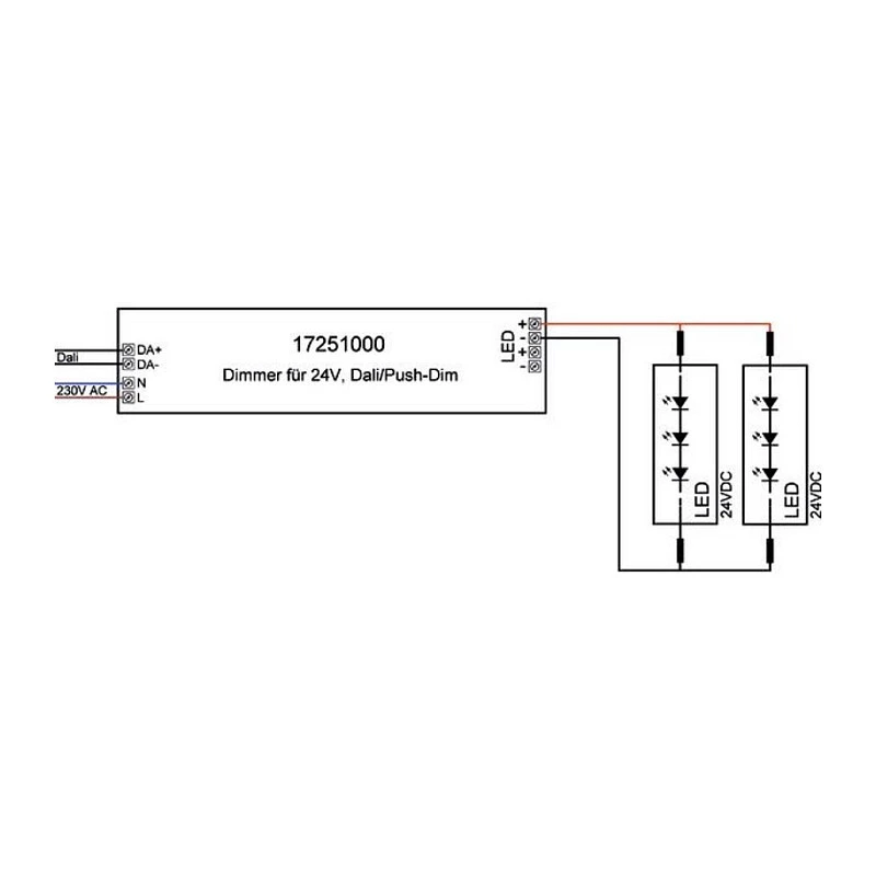 Brumberg 17251000 LED Driver DALI stačiakampis baltas 80W 230V 24V