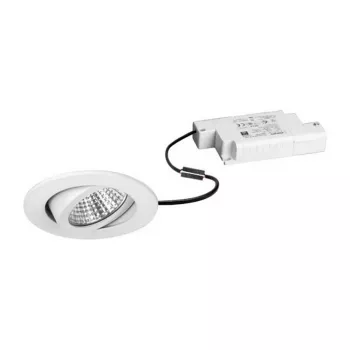 Brumberg 39353073 DAMITA LED lubinis prožektorius apvalus baltas 6W 230V IP65 sukamas fazinio atpjovimo reguliavimas 3000K šilta balta