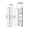 Brumberg 87114080 Elektros jungtis, 3 polių, įspaudžiama, 16A 250V, IP20, juoda