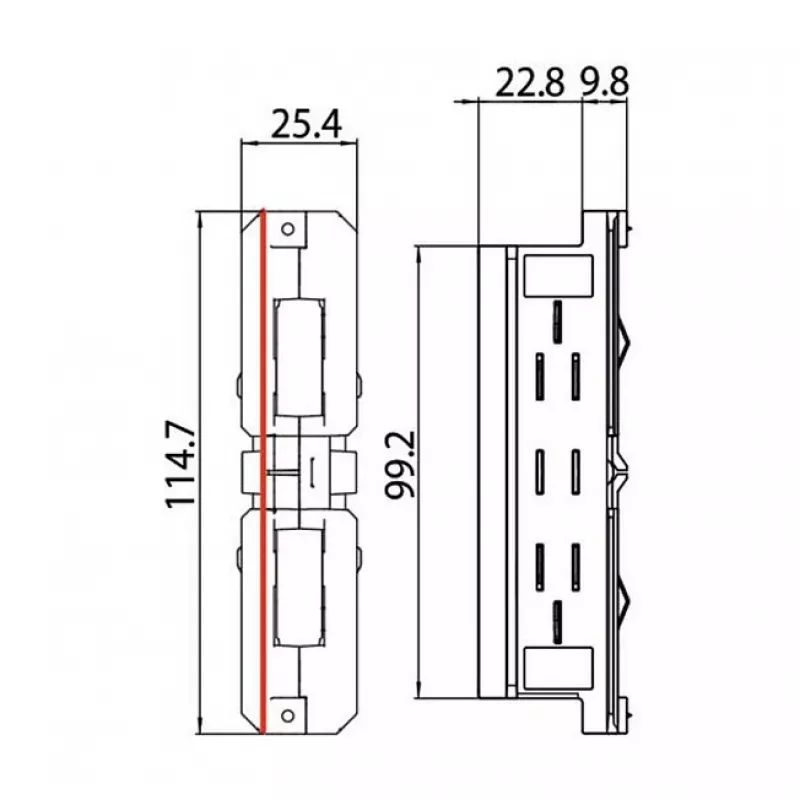 Brumberg 87114080 Elektros jungtis, 3 polių, įspaudžiama, 16A 250V, IP20, juoda