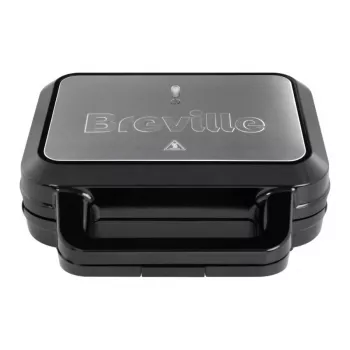 BRV VST098X 3-in-1 sumuštinių, vaflių ir grotelių keptuvė, 850 W, DuraCeramic nelipniomis plokštėmis, juoda/sidabrinė